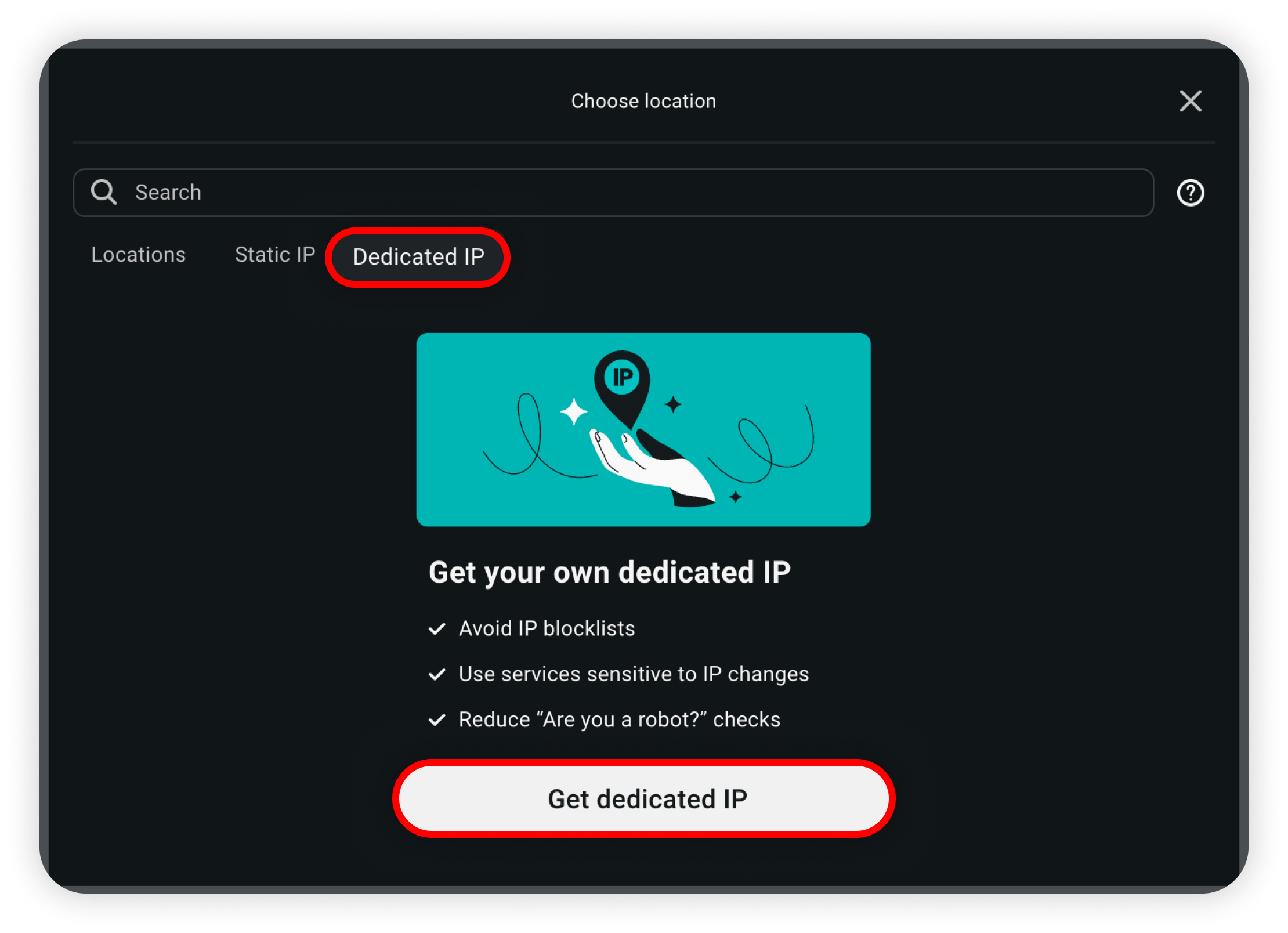 Dedicated IP