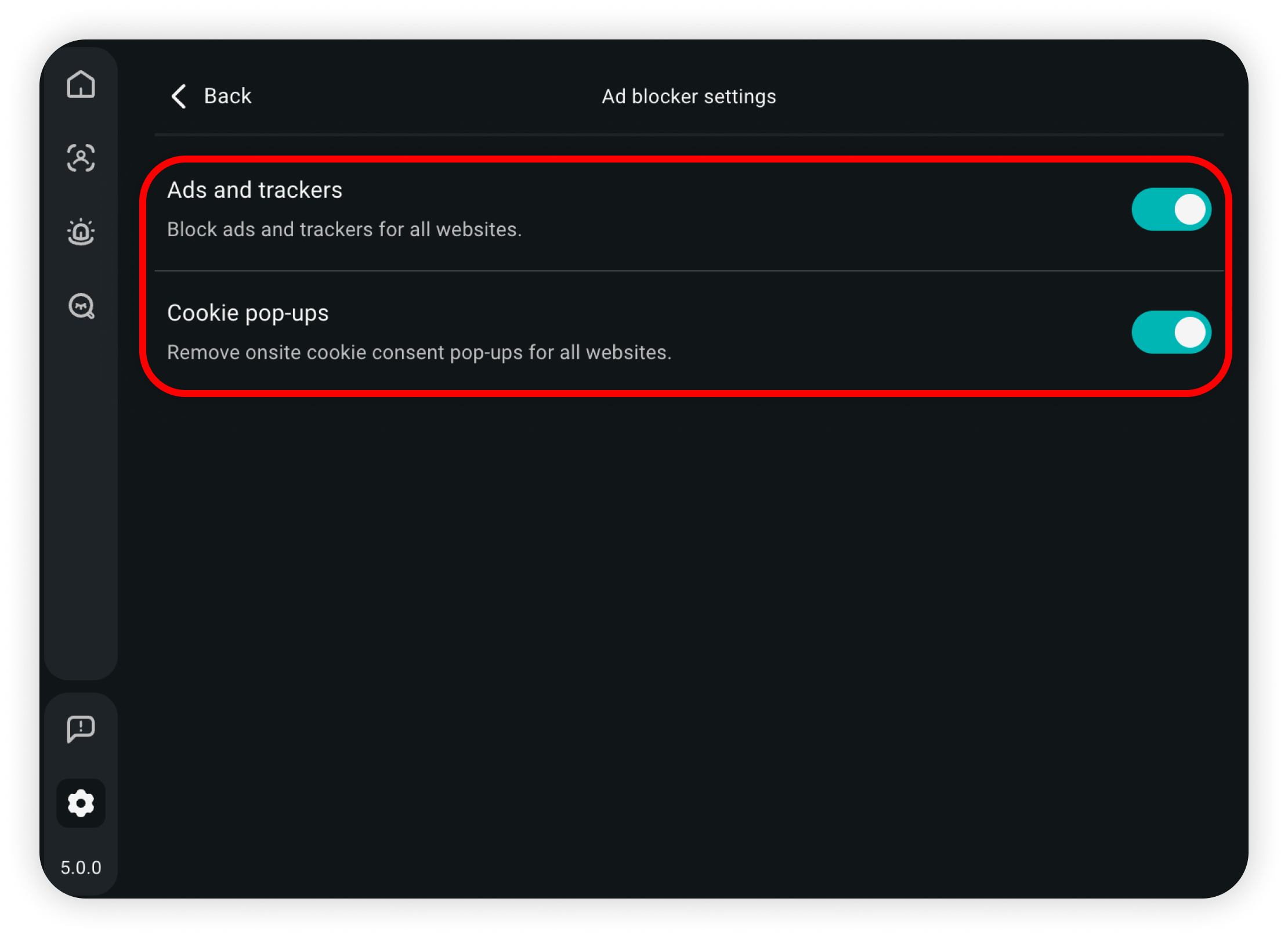 Activate Ad blocker and Cookie pop-up blocker to enjoy a cleaner, less interrupted browsing experience