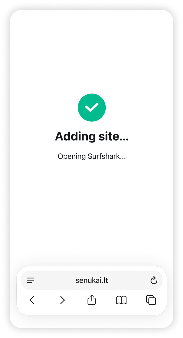 Adding site prompt visible in Safari